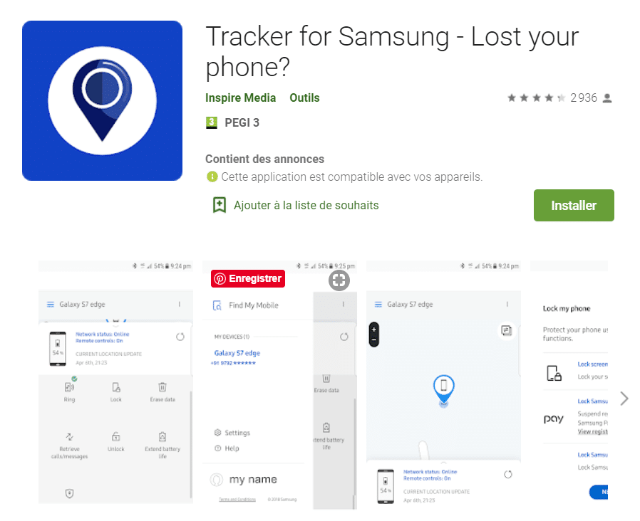 Tracker for Samsung - Lost your phone