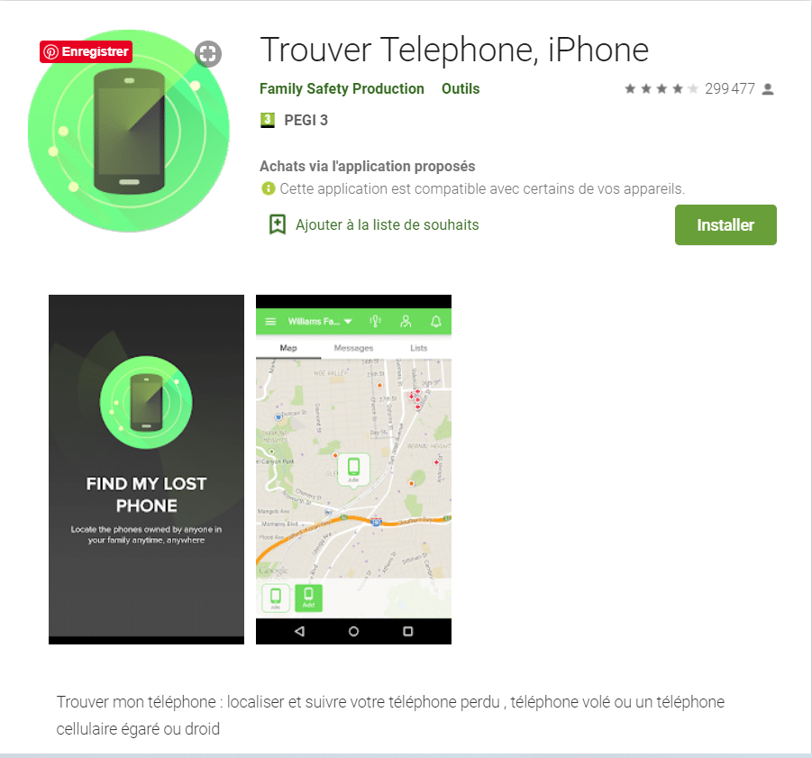 Trouver téléphone