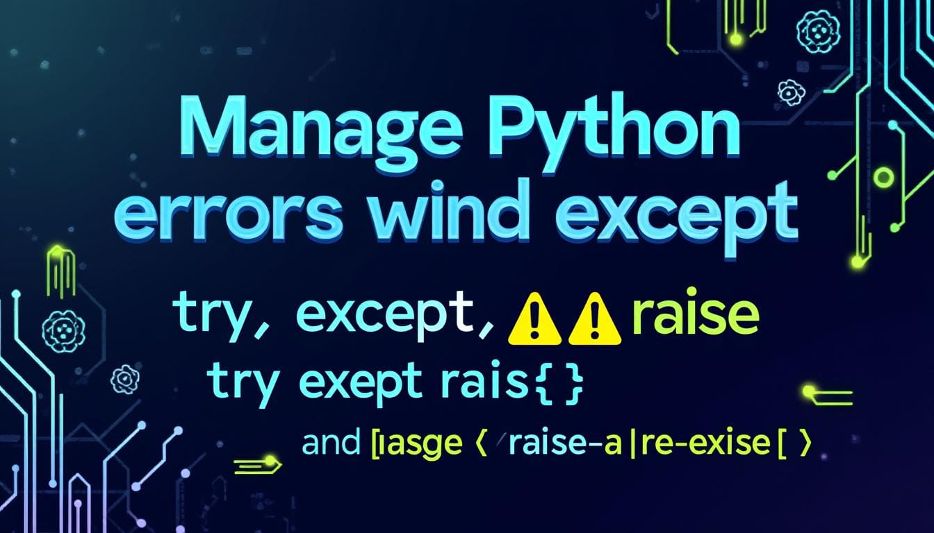 apprenez à gérer efficacement les erreurs en python grâce aux blocs try, except et raise pour améliorer la robustesse de vos programmes.