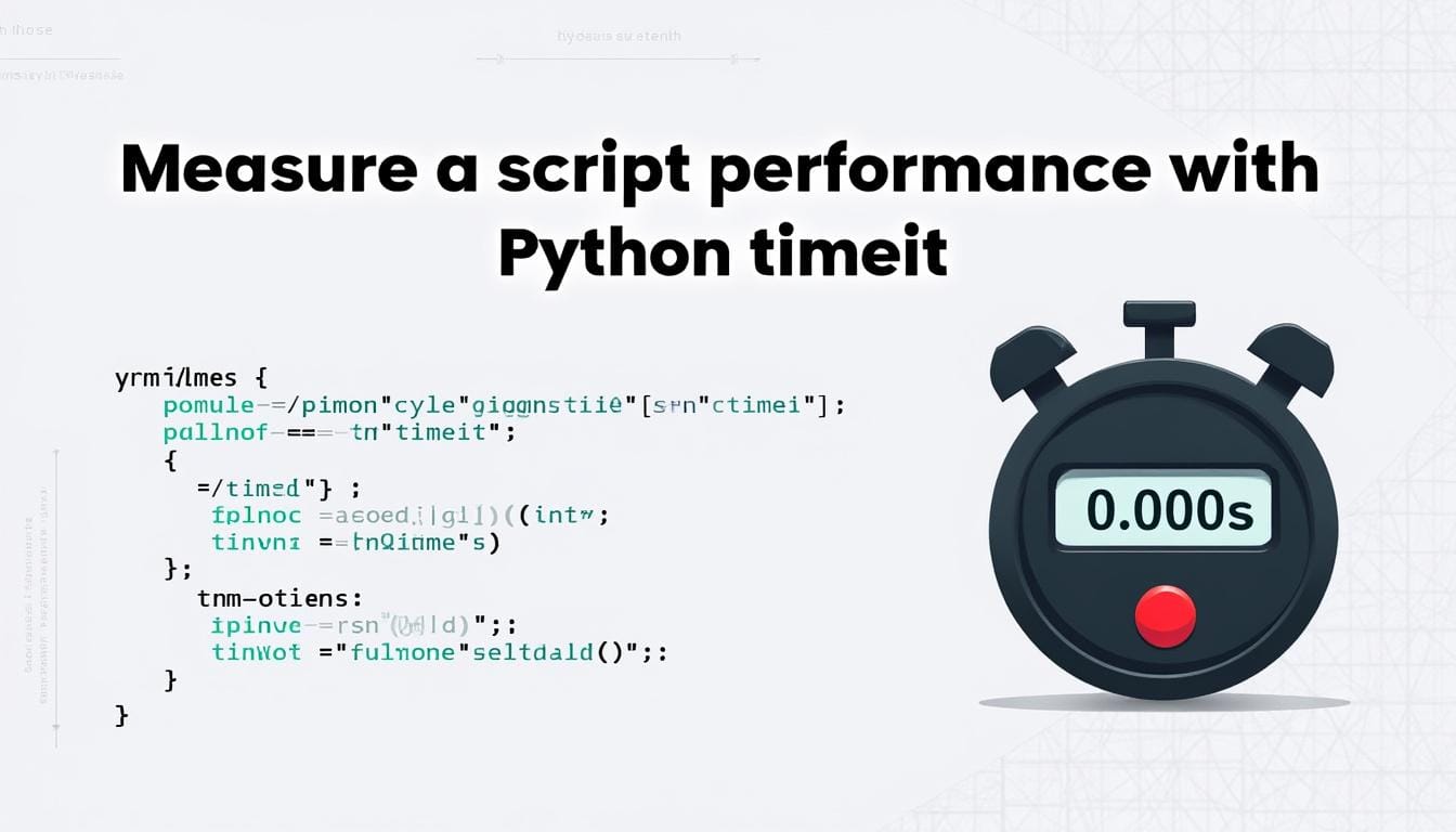 découvrez comment mesurer efficacement les performances de vos scripts python avec le module timeit pour optimiser votre code.