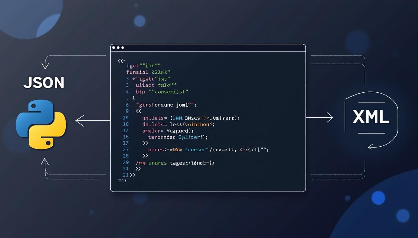apprenez à manipuler les formats json et xml en python, avec des exemples pratiques pour lire, écrire et transformer des données efficacement.