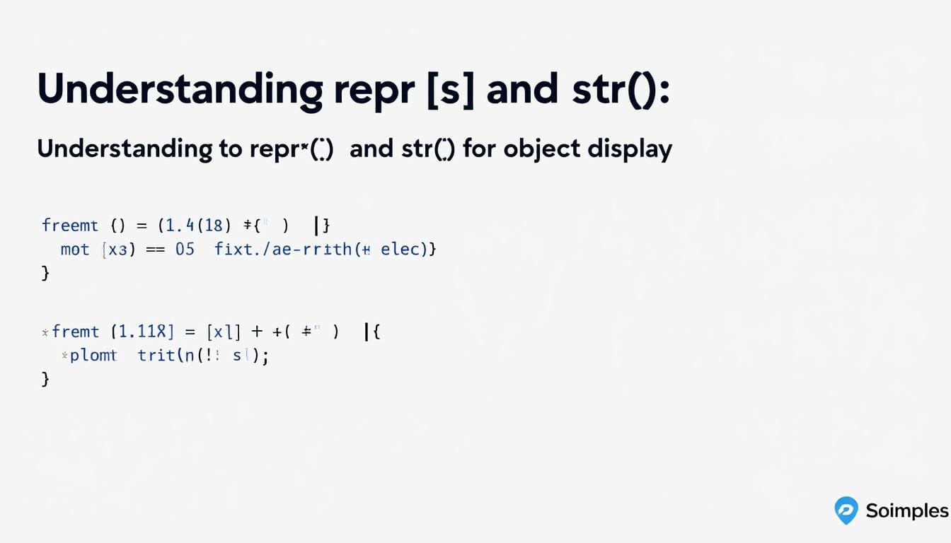découvrez comment utiliser repr() et str() en python pour afficher efficacement les objets, comprendre leurs différences et optimiser la représentation des données.